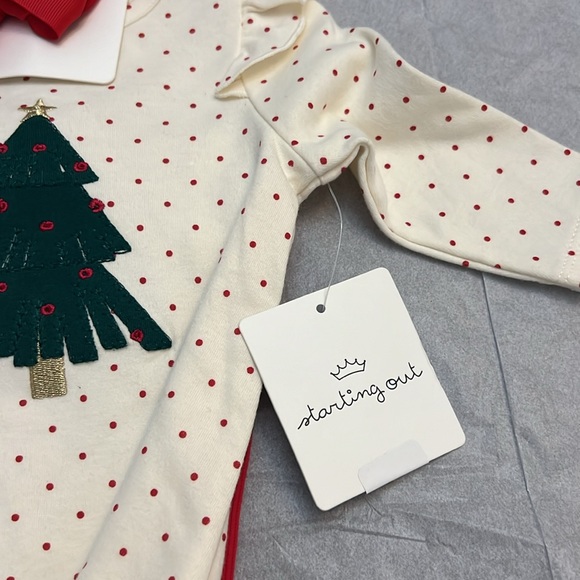 Starting Out Christmas Tree Long Sleeve Top & Ruffle Hem Leggings Set - Picture 9 of 9